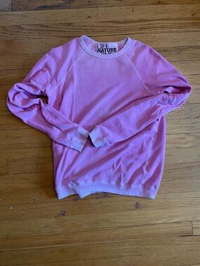 Free City 100% cotton crew neck sweatshirt pink